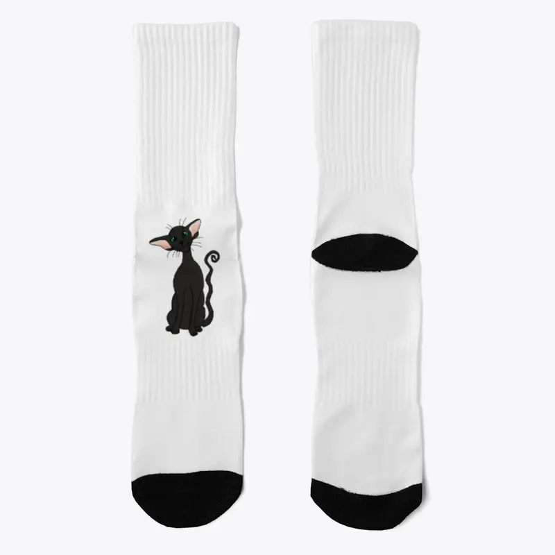  Cilla The Cute Oriental Black  Socks